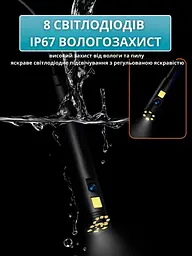 Ендоскоп професійний із РК 4.3 дюйма 5.5мм 10м MicroSD IP67 1 камера, P40 - мініатюра 9