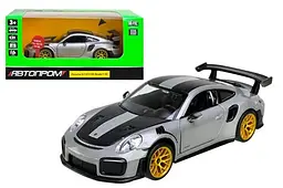 Іграшкова машинка гоночна Porsche 911 GT2 RS 1:32 Автопром світлозвукові ефекти металева 68705, коробка 18x9x8 см
