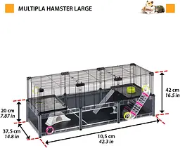 Клітка Ferplast Multipla Hamster Large для хом`яків та мишей - мініатюра 2