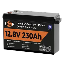 Акумулятор LP LiFePO4 12V (12,8V) - 230 Ah (2944Wh) (Smart BMS 150А) з BT пластик - мініатюра 3