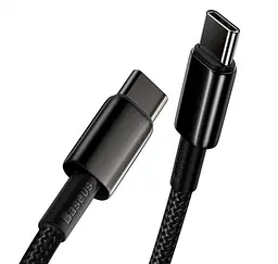 Кабель Baseus Tungsten Gold Cable Type-C to Type-C 100W 1m CATWJ-01 Black - мініатюра 5