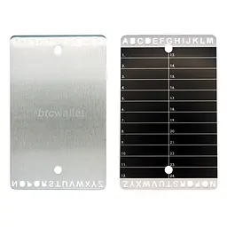 Металеві пластини Btcwallet Plate для зберігання сід-фрази, 2 шт + гравірувальна ручка, 73×117 мм - мініатюра 4