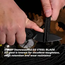 Ніж Hightron Mini Ventura, D2, G10, чорний, чорний stonewash клинок (HK05BLKBS) - мініатюра 4
