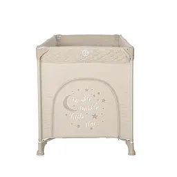 Дитячий манеж на колесах від народження до 3 років Noemi 1 Layer Fog Beige Star Lorelli Бежевий - мініатюра 4