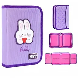 Пенал жорсткий Yes одинарний із двома клапанами HP-04 Cute Bunny