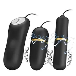 Віброкуля з віброяйцем та електростимуляцією Pretty Love Electric Stimulation Double Vibro Bullet - мініатюра 3