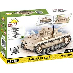 Конструктор Cobi Друга світова війна Танк Panzer III, 292 деталі (COBI-2712) - мініатюра 2