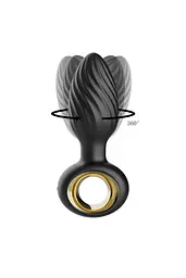 Анальна пробка B - Series Cute Aisi Rotating Plug, 10.9 см (чорний) - мініатюра 2