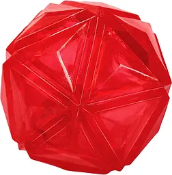 М'ячик для собак, що світиться Diamond Shape Elastic Squeaky Dog Ball з пищалкою