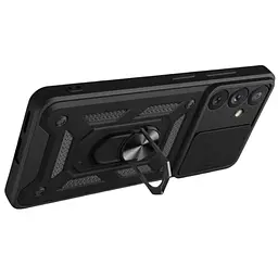 Чохол Primo Shockproof для Samsung Galaxy S25 FE (SM-S731) протиударний, з підставкою і шторкою камери Black - мініатюра 5