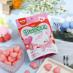 Жувальні цукерки Amos Peelerz Valentine Gummy Hearts 170г - мініатюра 2