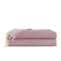 Плед бавовняний Cosas ZIGZAG CS4 180х230 см червоний (Plaid_Zigzag_05Chilli_180x230)