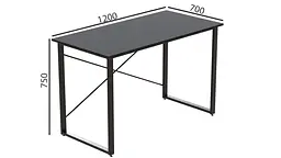 Комп'ютерний стіл Дейв 75x120x70 чорний ДСП Сосна Кембра 16мм FRD-102007 - мініатюра 7