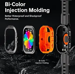 Смарт-годинник Oukitel BT-20 IP68 AMOLED Black-Orange - мініатюра 11