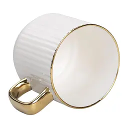 Чашка порцелянова 300 мл рельєфна, білий Liling Rongxiang Ceramic RX-N231129W - мініатюра 13