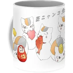 Кухоль GeekLand Зошит дружби Нацуме Natsume Yuujinchou Ньянко-сенсей манливий кіт NY 02.018 330 мл білий - мініатюра 3
