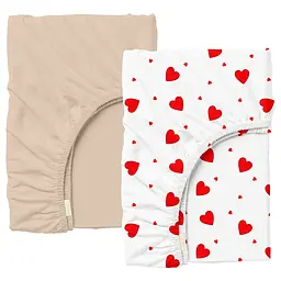 Набір простирадло на резинці 200х200 RUBY HEARTS COSAS (4822052399408)