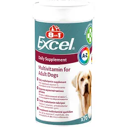 Вітаміни для дорослих собак 8in1 Excel Multi Vitamin Adult 70 таблеток (660435 /108665) - мініатюра 4
