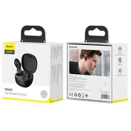Навушники бездротові Baseus Bowie WM01 True Wireless Earphones NGTW370001 чорні - мініатюра 7
