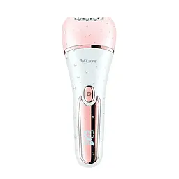 Епілятор VGR 6 в 1 V-733 PINK, 12 насадок, IPX7, LED display, Box