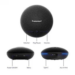 Портативна акустика Tronsmart Element Splash1 Bluetooth Speaker бездротова - мініатюра 4