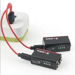 Батарейки Акумуляторні Soshine 9V 500 mAh з роз'ємом Type-C (кабель + кейс), 6F22, 2 шт