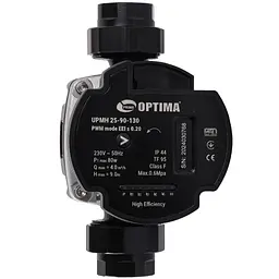 Насос циркуляційний енергоощадний Optima PRIME UPMH 25-90AUTO 130 мм + гайки - мініатюра 2