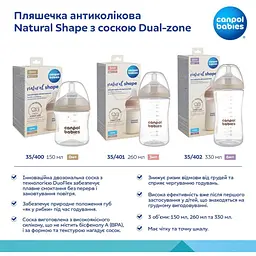 Пляшечка антиколікова Canpol babies Natural Shape з соскою Dual-zone 330 мл (35/402) - мініатюра 18