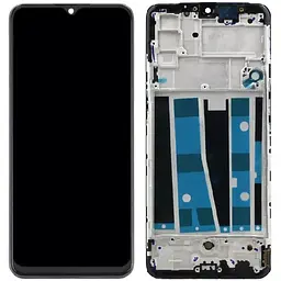 Дисплей Oppo Reno 3 4G чорний, OLED (Small LCD), з рамкою