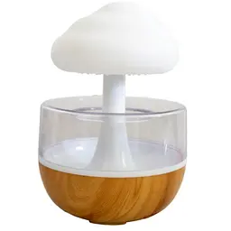 Ультразвуковий зволожувач повітря нічник Грибок з ефектом дощу MUSHROOM Cloud Rain Humidifier
