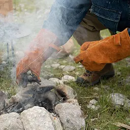 Рукавички вогнестійкі шкіряні Naturehike NH20FS042, розмір M, коричневі - мініатюра 5