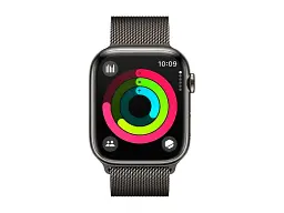 Смарт-годинник Apple Watch Series 9 GPS + Cellular 45mm Graphite S. Steel Case w. Graphite Milanese Loop (MRMX3) - мініатюра 4