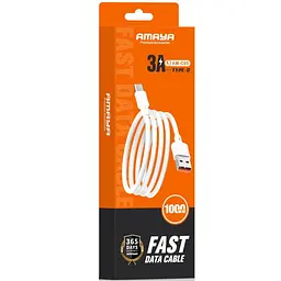 Дата кабель Amaya C05 USB to Type-C 3A (1m) White - мініатюра 2