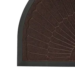 Килимок придверний Eco Fabric Промені півколо з кромкою коричневий 40 х 60 см (4060-024) - мініатюра 5