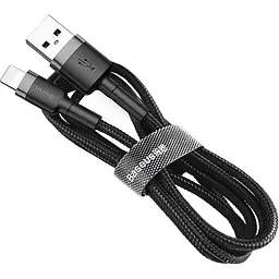 Кабель Baseus Cafule USB for Lightning 2.4A 1m grey black (CALKLF-BG1) - мініатюра 2