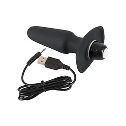 Анальна пробка Sweet Smile Rechargeable Butt Plug 14 см (чорний) - мініатюра 4