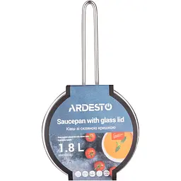 Ківш Ardesto Gemini Liguria зі скляною кришкою 1.8 л (AR4318GB) - мініатюра 2