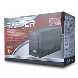 ДБЖ PowerCom RPT-1000A IEC Black, 1000VA, 600W, лінійно-інтерактивний, AVR, 3 розетки (IEC), батарея 12В/9Ач x 1 шт - мініатюра 4