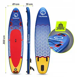 Надувна SUP дошка TSUNAMI 350 см з веслом Wave T04 (P-5907739314239) - мініатюра 5