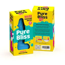 Крафтове мило-член із присоскою Pure Bliss Mini Blue - мініатюра 7