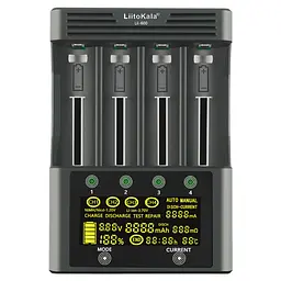 Універсальний інтелектуальний зарядний пристрій LiitoKala Lii-600 EU для акумуляторів + автомобільний кабель - мініатюра 2
