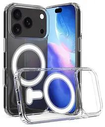 Протиударний чохол для Apple iPhone 17 Pro Max Clear Case Ultra Hybrid MagSafe Прозорий з магнітом