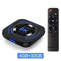 Transpeed H618 4/32Gb, Смарт ТВ приставка медіаплеєр 8K HDR Android SmartTV Box, налаштування Android TV у подарунок, YouTube та фільми без реклами - мініатюра 2