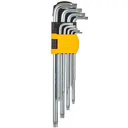 Комплект ключів Ingco подовжених Torx Т10-Т50 9 шт (HHK13092) - мініатюра 2