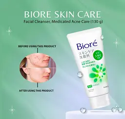 Пінка для вмивання шкіри з акне Kao Biore Acne Care 130 г - мініатюра 3