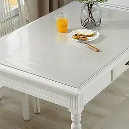М'яке скло Прозора силіконова скатертина на стіл Soft Glass Захист для меблів 1.4х1.0 м (товщина 1.5 мм) - мініатюра 6