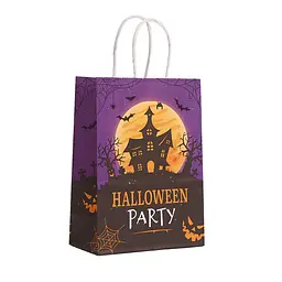 Паперовий пакет Halloween 21х15х8 см. Фіолетовий 433-3