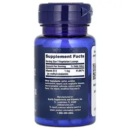 Метилкобаламін Life Extension Vitamin B12 1 mg, 60 пастилки - мініатюра 2