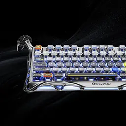 GravaStar Клавіатура механічна Mercury K1 Pro 80keys, GravaStar x Kailh Speedy Mint, BT/WL/USB, RGB, Interstellar Silver - мініатюра 10