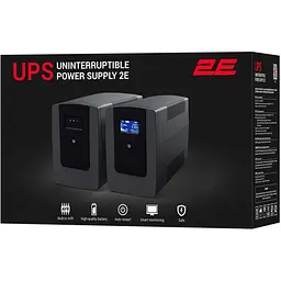 Лінійно-інтерактивний ДБЖ 2E ED1200, 1200VA/720W, LED, 3xSchuko (2E-ED1200) - мініатюра 3